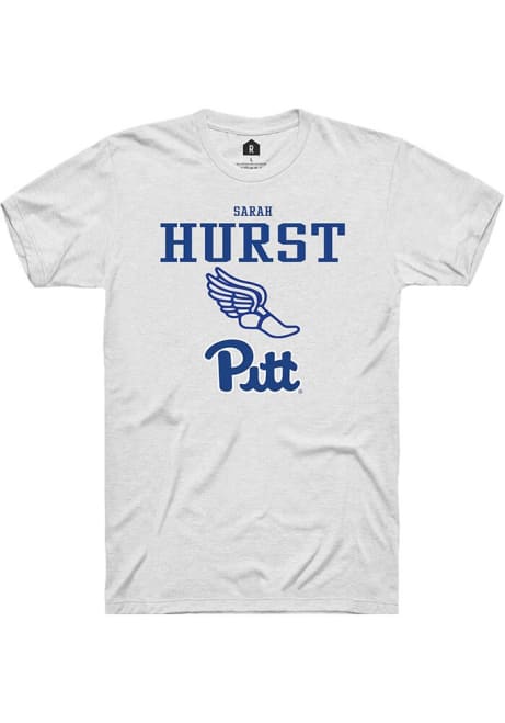 Sarah Hurst White Pitt Panthers NIL Sport Icon Track Short Sleeve T Shirt