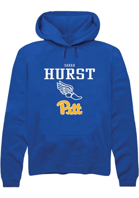 Sarah Hurst Rally Mens Blue Pitt Panthers NIL Sport Icon Track Hooded Sweatshirt