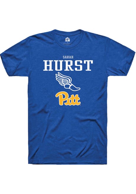 Sarah Hurst Blue Pitt Panthers NIL Sport Icon Track Short Sleeve T Shirt