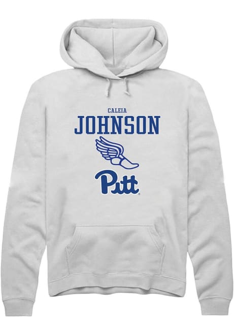 Caleia Johnson Rally Mens White Pitt Panthers NIL Sport Icon Hooded Sweatshirt