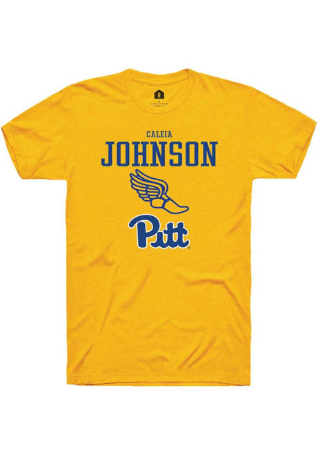 Caleia Johnson Gold Pitt Panthers NIL Sport Icon Short Sleeve T Shirt