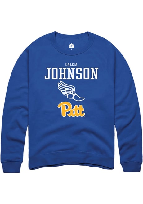 Caleia Johnson Rally Mens Blue Pitt Panthers NIL Sport Icon Crew Sweatshirt