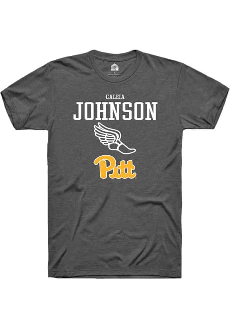 Caleia Johnson Dark Grey Pitt Panthers NIL Sport Icon Short Sleeve T Shirt