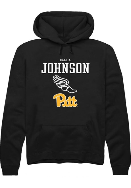 Caleia Johnson Rally Mens Black Pitt Panthers NIL Sport Icon Hooded Sweatshirt