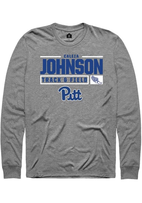 Caleia Johnson Rally Mens Graphite Pitt Panthers NIL Stacked Box Tee