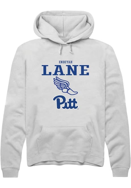 Endeyah Lane Rally Mens White Pitt Panthers NIL Sport Icon Hooded Sweatshirt