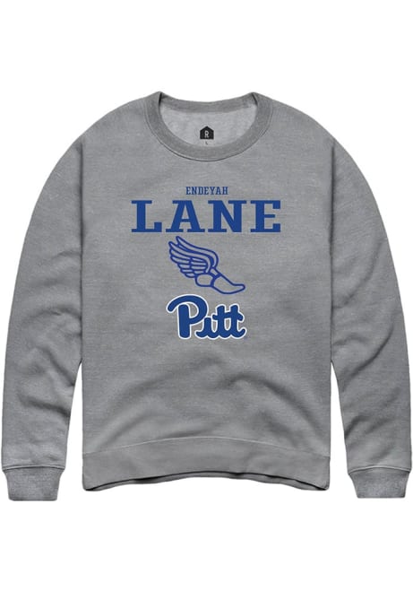 Endeyah Lane Rally Mens Graphite Pitt Panthers NIL Sport Icon Crew Sweatshirt