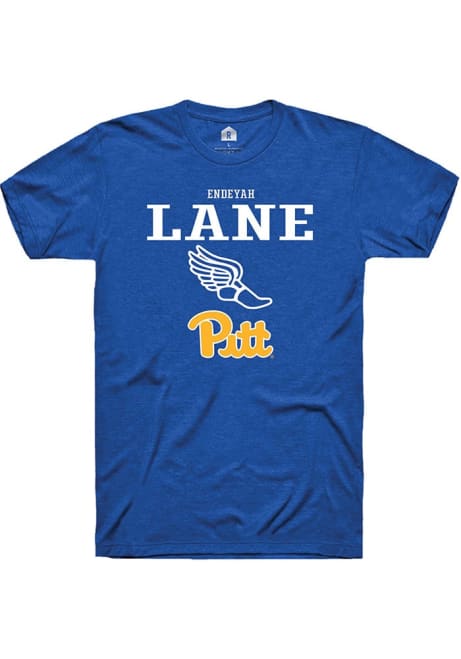 Endeyah Lane Blue Pitt Panthers NIL Sport Icon Short Sleeve T Shirt