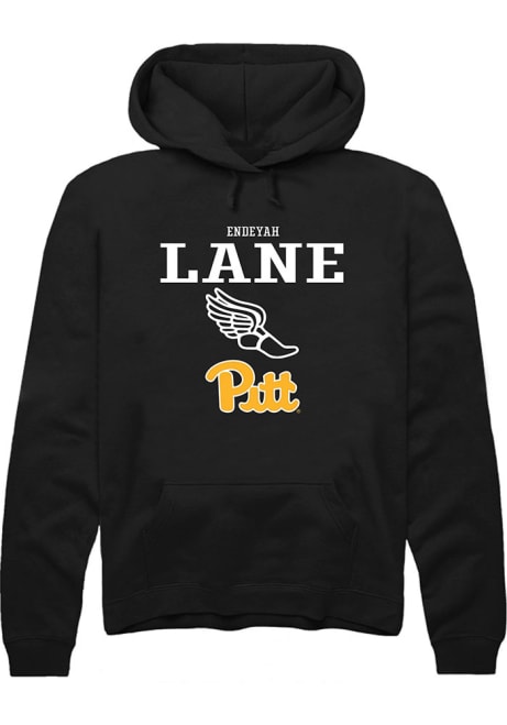 Endeyah Lane Rally Mens Black Pitt Panthers NIL Sport Icon Hooded Sweatshirt