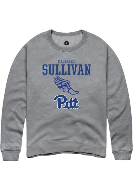 Mackenzie Sullivan Rally Mens Graphite Pitt Panthers NIL Sport Icon Crew Sweatshirt