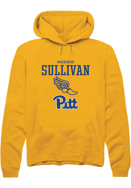 Mackenzie Sullivan Rally Mens Gold Pitt Panthers NIL Sport Icon Hooded Sweatshirt