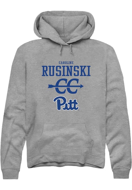 Caroline Rusinski Rally Mens Graphite Pitt Panthers NIL Sport Icon Hooded Sweatshirt