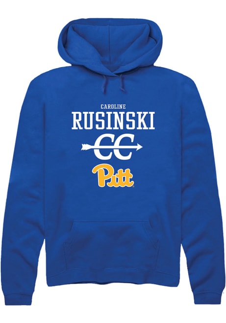 Caroline Rusinski Rally Mens Blue Pitt Panthers NIL Sport Icon Hooded Sweatshirt