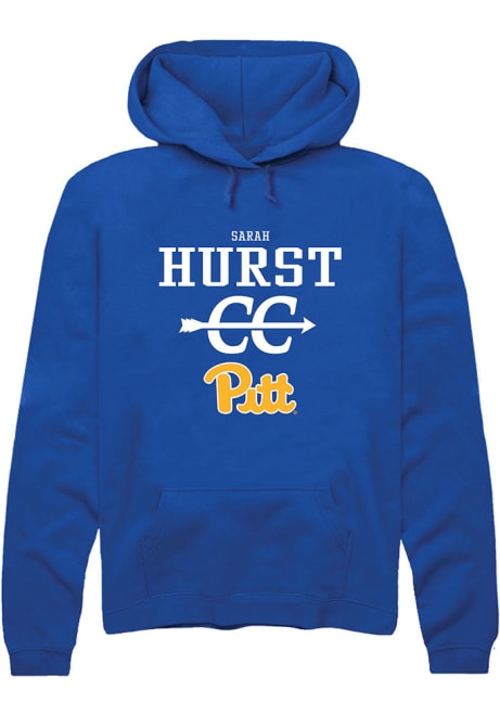 Sarah Hurst Rally Mens Blue Pitt Panthers NIL Sport Icon Hooded Sweatshirt