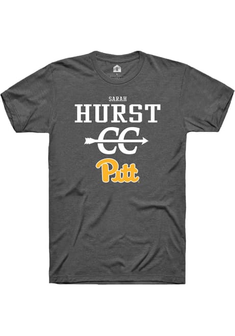 Sarah Hurst Dark Grey Pitt Panthers NIL Sport Icon Short Sleeve T Shirt