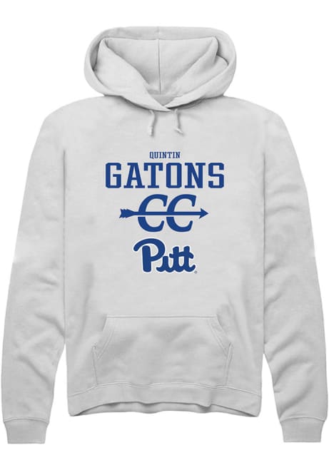 Quintin Gatons Rally Mens White Pitt Panthers NIL Sport Icon Hooded Sweatshirt