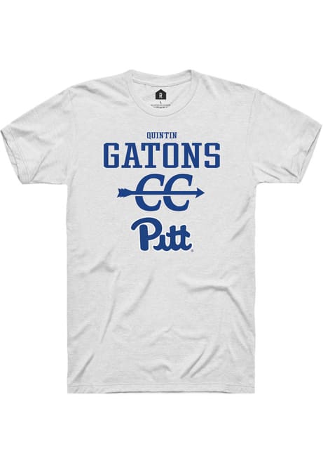 Quintin Gatons White Pitt Panthers NIL Sport Icon Short Sleeve T Shirt