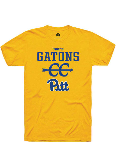 Quintin Gatons Gold Pitt Panthers NIL Sport Icon Short Sleeve T Shirt