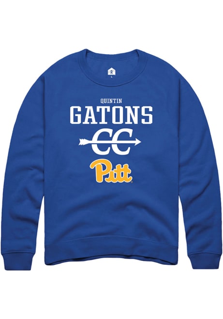 Quintin Gatons Rally Mens Blue Pitt Panthers NIL Sport Icon Crew Sweatshirt