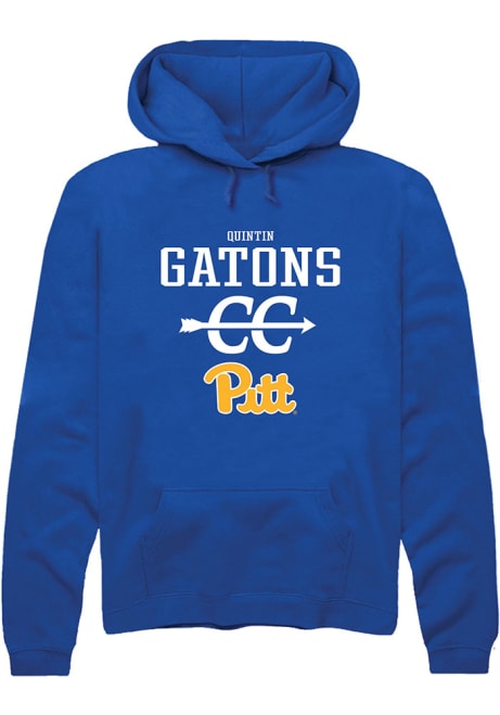 Quintin Gatons Rally Mens Blue Pitt Panthers NIL Sport Icon Hooded Sweatshirt