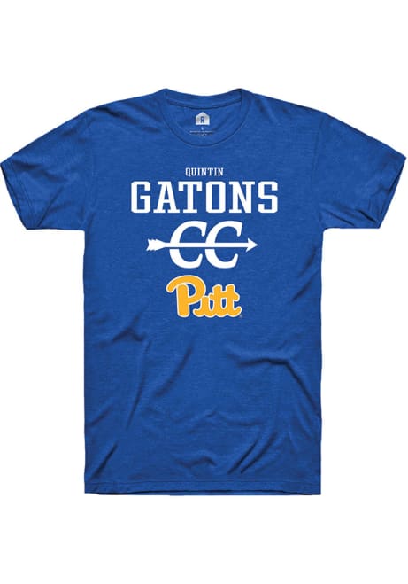 Quintin Gatons Blue Pitt Panthers NIL Sport Icon Short Sleeve T Shirt