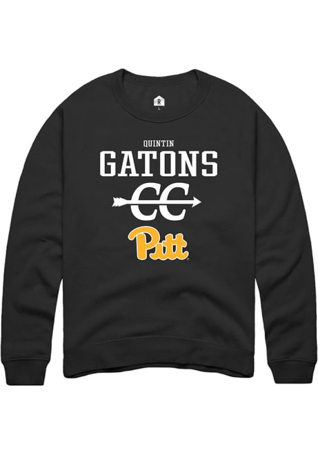 Quintin Gatons Rally Mens Black Pitt Panthers NIL Sport Icon Crew Sweatshirt