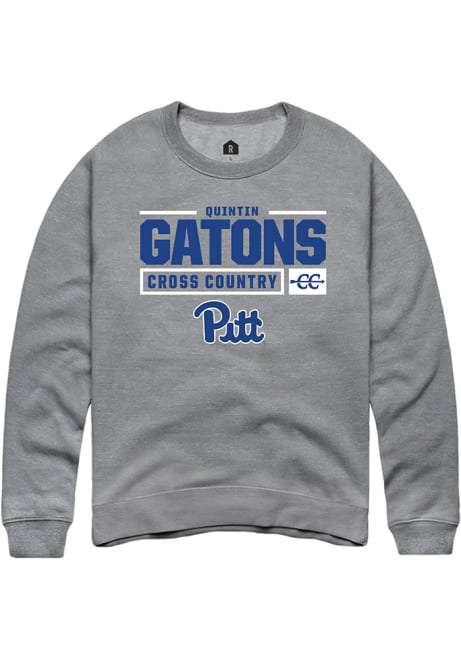 Quintin Gatons Rally Mens Graphite Pitt Panthers NIL Stacked Box Crew Sweatshirt