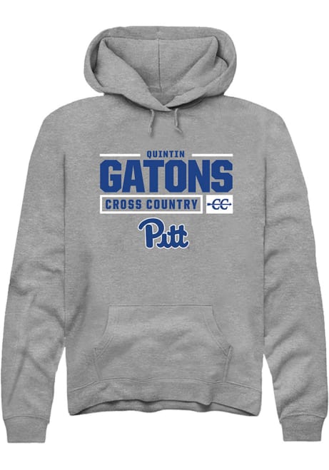 Quintin Gatons Rally Mens Graphite Pitt Panthers NIL Stacked Box Hooded Sweatshirt