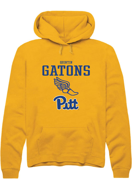 Quintin Gatons Rally Mens Gold Pitt Panthers NIL Sport Icon Track Hooded Sweatshirt