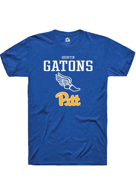 Quintin Gatons Blue Pitt Panthers NIL Sport Icon Track Short Sleeve T Shirt