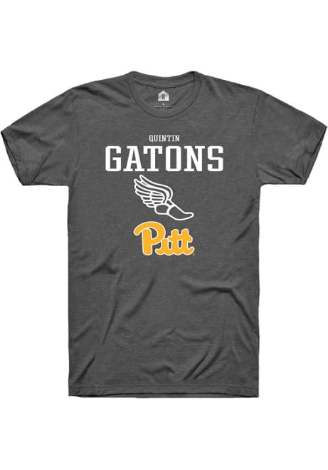 Quintin Gatons Dark Grey Pitt Panthers NIL Sport Icon Track Short Sleeve T Shirt