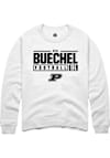 Main image for Ben Buechel Rally Mens White Purdue Boilermakers NIL Stacked Box Crew Sweatshirt