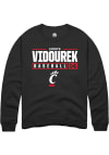 Main image for Landyn Vidourek  Rally Cincinnati Bearcats Mens Black NIL Stacked Box Long Sleeve Crew Sweatshir..