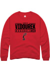 Main image for Landyn Vidourek  Rally Cincinnati Bearcats Mens Red NIL Stacked Box Long Sleeve Crew Sweatshirt