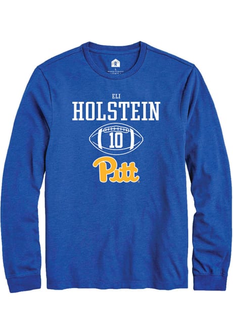 Eli Holstein Rally Mens Blue Pitt Panthers NIL Sport Icon Tee