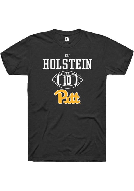 Eli Holstein Black Pitt Panthers NIL Sport Icon Short Sleeve T Shirt