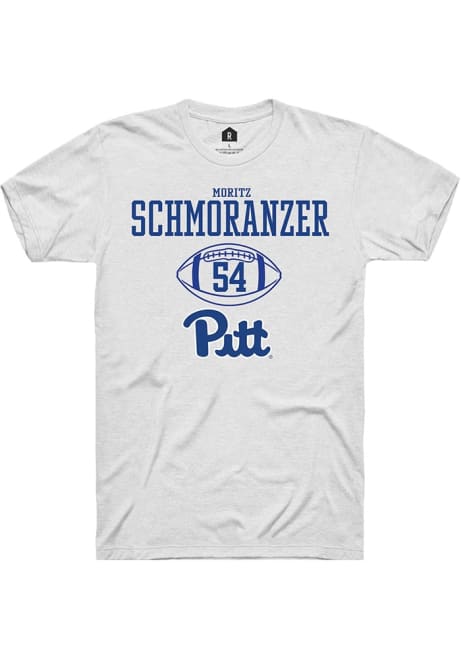 Moritz Schmoranzer White Pitt Panthers NIL Sport Icon Short Sleeve T Shirt