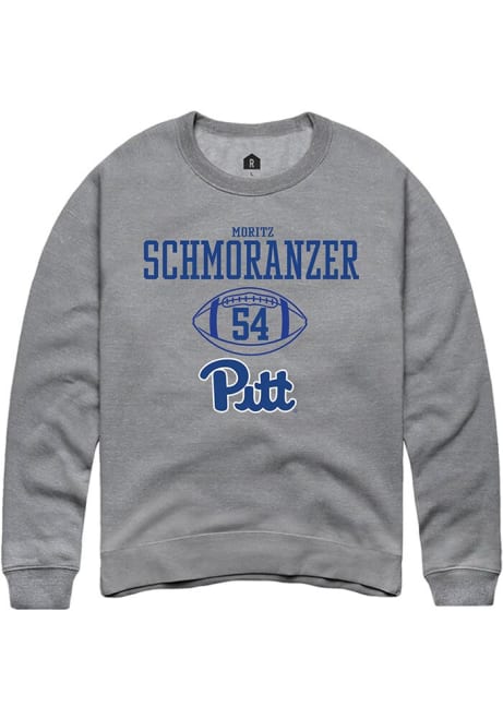 Moritz Schmoranzer Rally Mens Graphite Pitt Panthers NIL Sport Icon Crew Sweatshirt