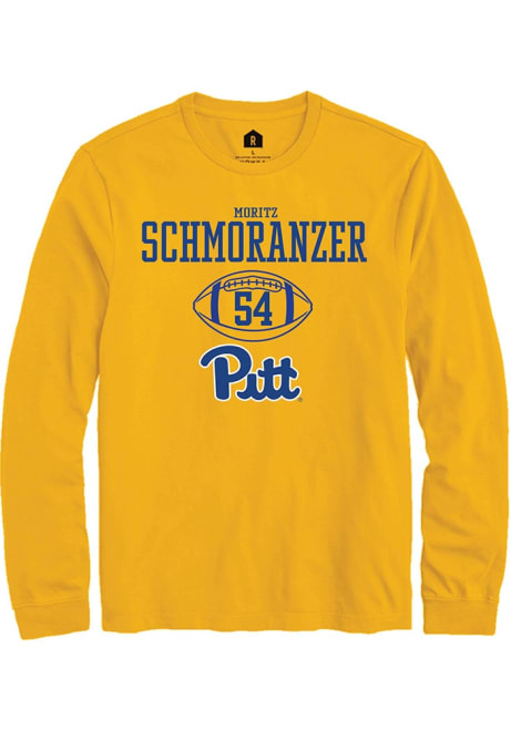 Moritz Schmoranzer Rally Mens Gold Pitt Panthers NIL Sport Icon Tee