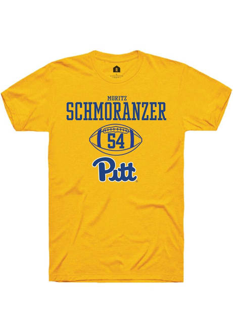 Moritz Schmoranzer Gold Pitt Panthers NIL Sport Icon Short Sleeve T Shirt