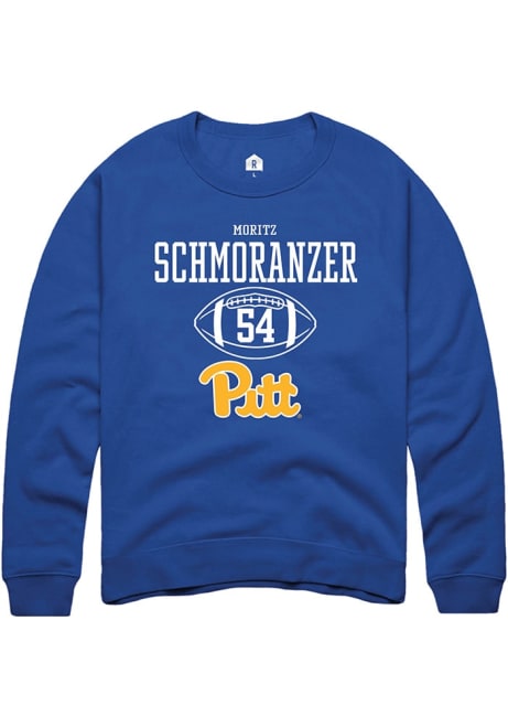 Moritz Schmoranzer Rally Mens Blue Pitt Panthers NIL Sport Icon Crew Sweatshirt