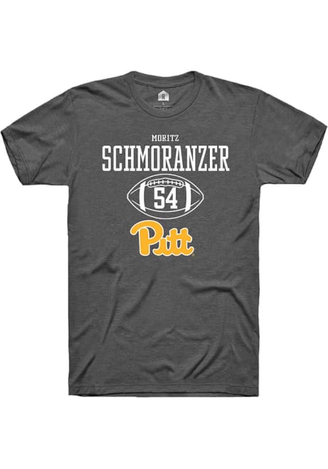 Moritz Schmoranzer Dark Grey Pitt Panthers NIL Sport Icon Short Sleeve T Shirt