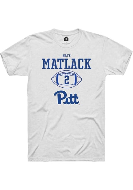 Nate Matlack White Pitt Panthers NIL Sport Icon Short Sleeve T Shirt