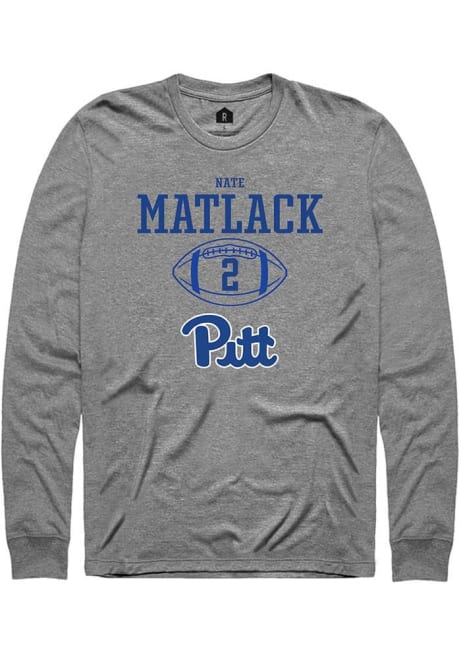 Nate Matlack Rally Mens Graphite Pitt Panthers NIL Sport Icon Tee