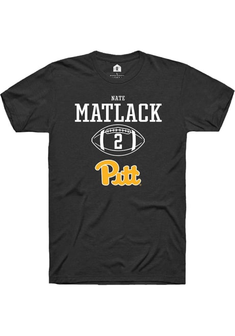 Nate Matlack Black Pitt Panthers NIL Sport Icon Short Sleeve T Shirt