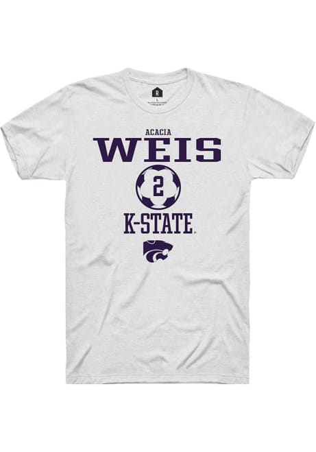 Acacia Weis White K-State Wildcats NIL Sport Icon Short Sleeve T Shirt
