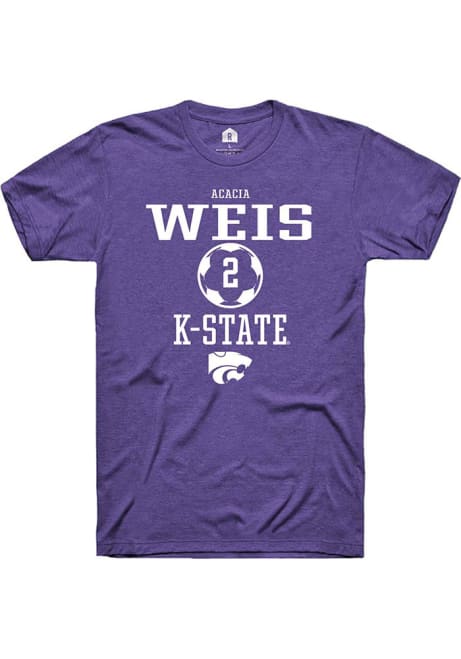 Acacia Weis Purple K-State Wildcats NIL Sport Icon Short Sleeve T Shirt