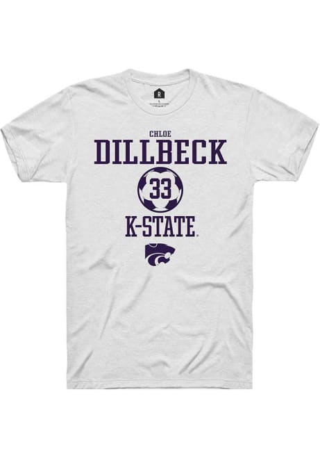 Chloe Dillbeck White K-State Wildcats NIL Sport Icon Short Sleeve T Shirt