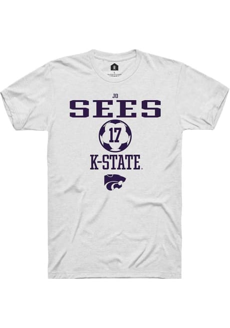 Jo Sees White K-State Wildcats NIL Sport Icon Short Sleeve T Shirt