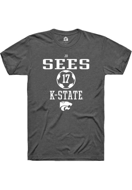 Jo Sees Dark Grey K-State Wildcats NIL Sport Icon Short Sleeve T Shirt